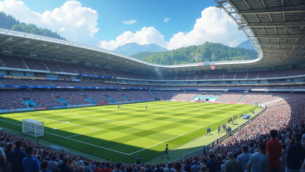 Stade du Parc des Sports d'Annecy lors d'un match de Ligue 2