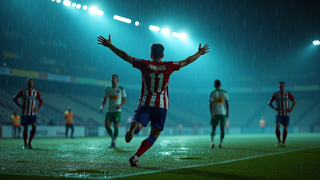 Julián Álvarez en action lors du match