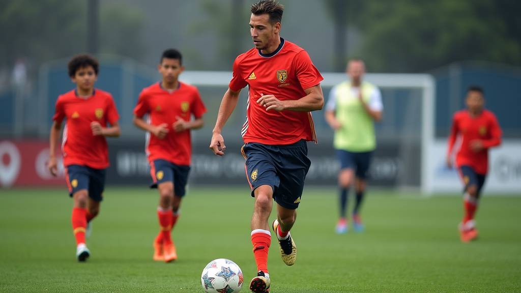 Jeunes joueurs de football écoutant leur entraîneur lors d'une séance CFF