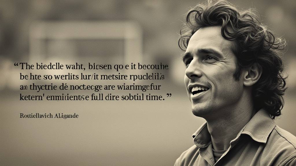 Footballeur en train de s'entraîner intensément avec des citations motivantes