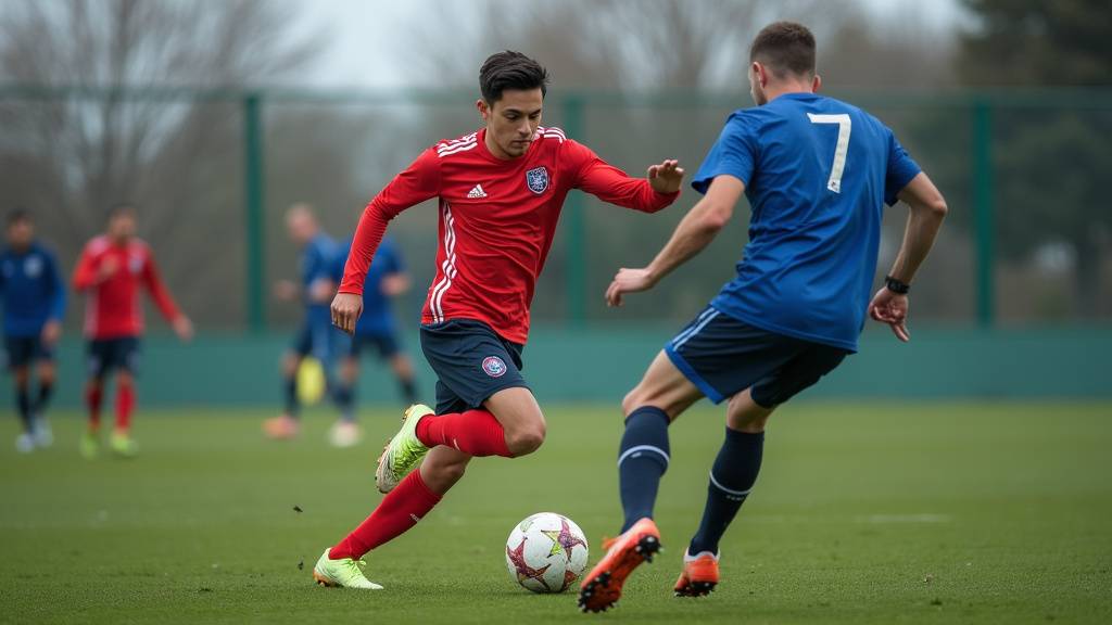 Entraîneur analysant la tactique sur le terrain