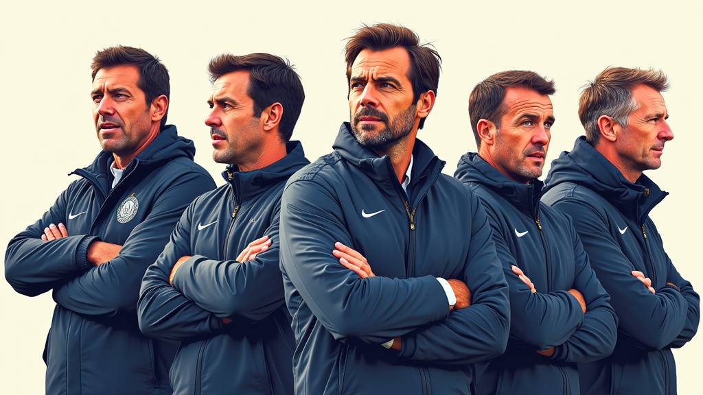 Entraîneur de l'équipe de France de football sur le banc de touche