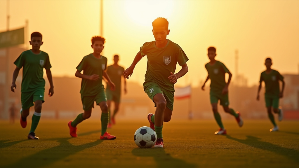 Équipe d'Arabie Saoudite U17 célébrant une victoire historique