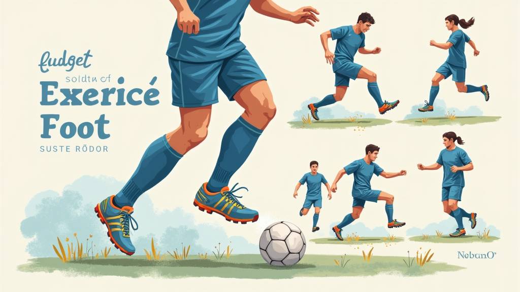 Joueur de football en train de s'entraîner avec un ballon