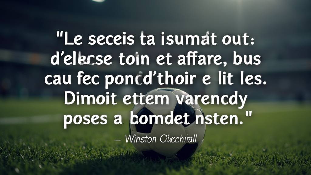 Football motivation détermination entraînement