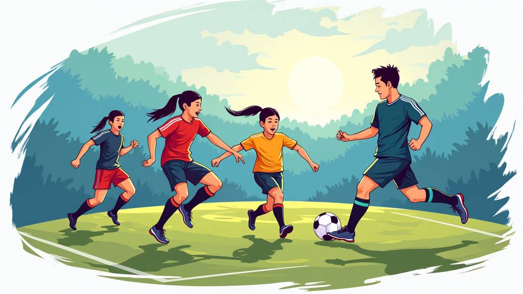 Match de football autoarbitré FSGT en cours