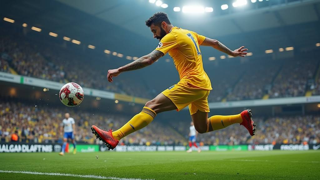 Gardien de but utilisant ses pieds pour une relance précise