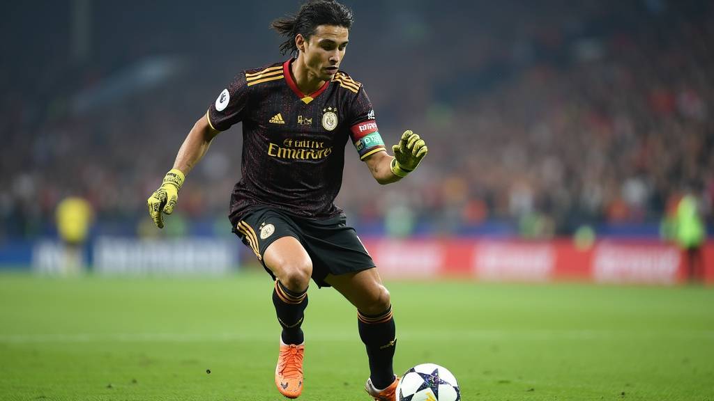 Gardien de but en pleine concentration mentale