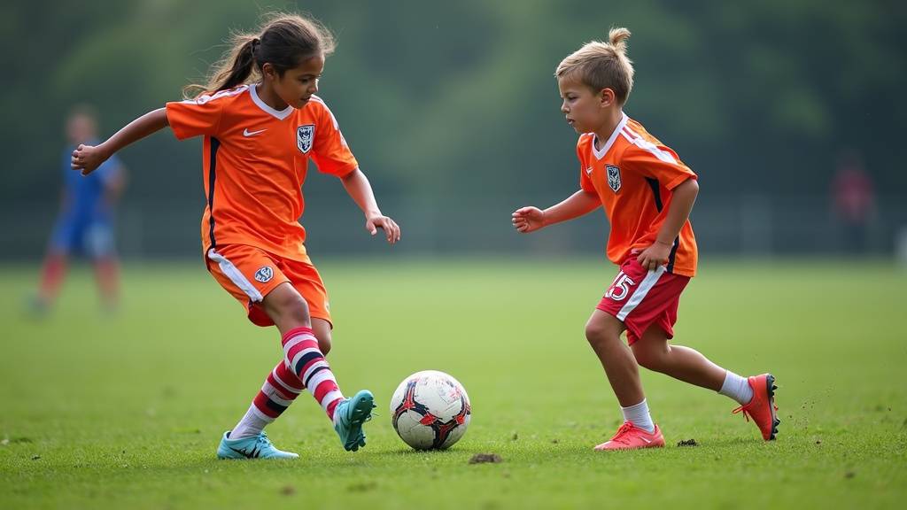 Exercice de jeu de possession 5vs2 avec des jeunes footballeurs