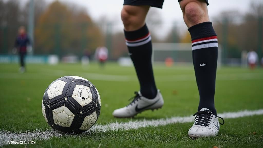 Joueurs de football se reposant pendant la mi-temps