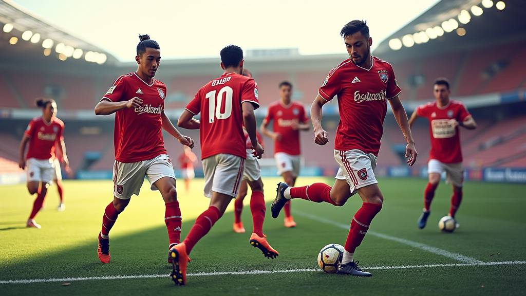 Le Mans FC en action lors d'un match de Ligue 2