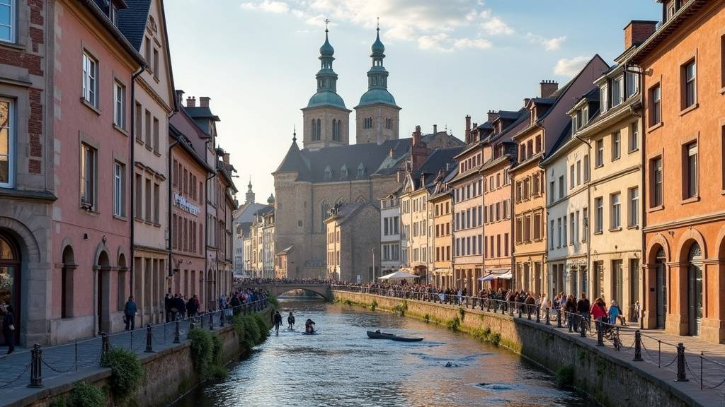 Marché de Noël de Strasbourg illuminé