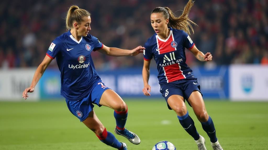 Équipe féminine du Paris FC en action en Ligue des Champions