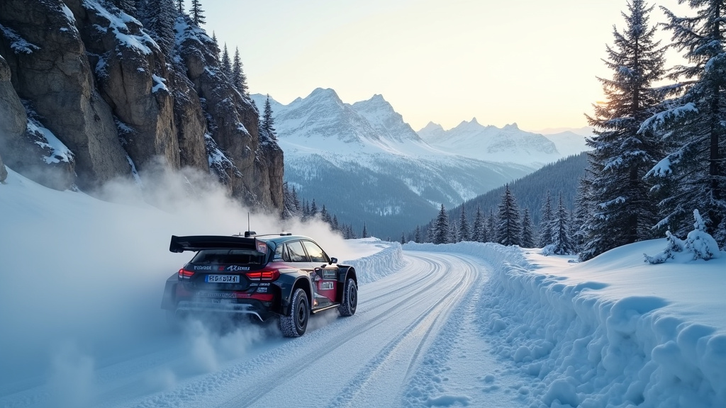 Départ du Rallye Monte-Carlo à Monaco avec voitures alignées