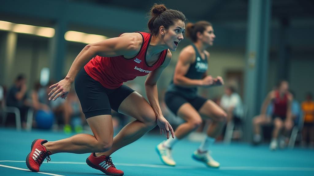 Athlète se reposant après l'entraînement