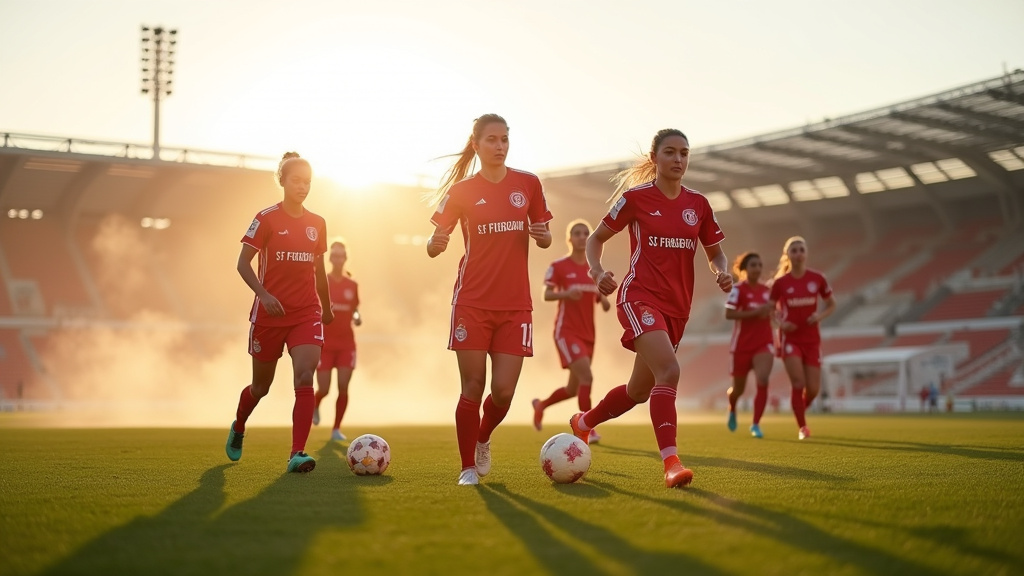 Lisa Karl, capitaine du SC Freiburg féminin en action