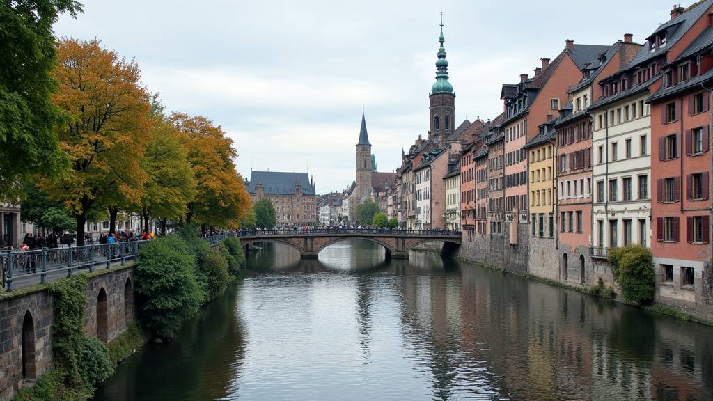 Quartier européen de Strasbourg avec le Parlement européen