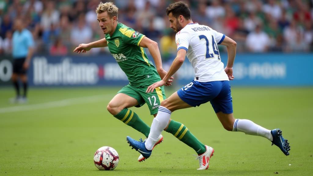 Exercice de vivacité en 1vs1 avec des cônes colorés